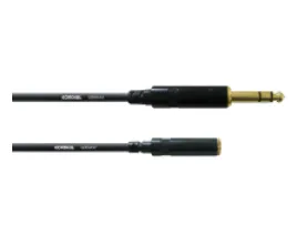 Cordial CFM 3 VY, 3.5mm, Hankjønn, 6.35mm, Hunkjønn, 3 m, Sort