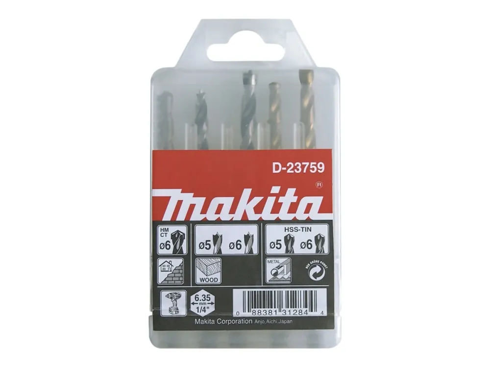 Makita - Borsett - 5 deler - 5 mm, 6 mm - for Makita DTD172RTJ