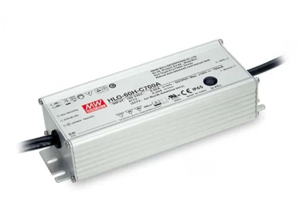 MEAN WELL HLG-60H-C350A, 70 W, IP65, 62000 timer, 90-305 V, 47 ~ 63 Hz, 0.69, 0.35, 0.29 A