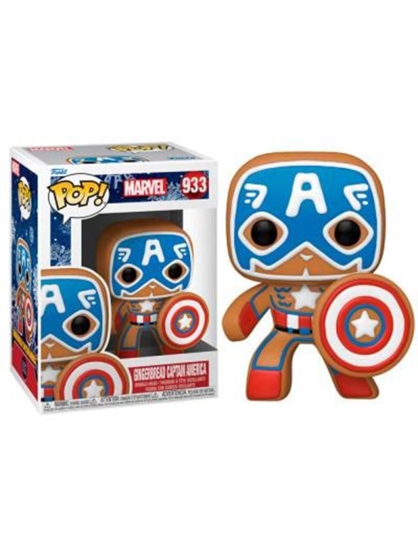 Funko! - POP! Marvel: Marvel Holiday - Gingerbread Captain America - Figur