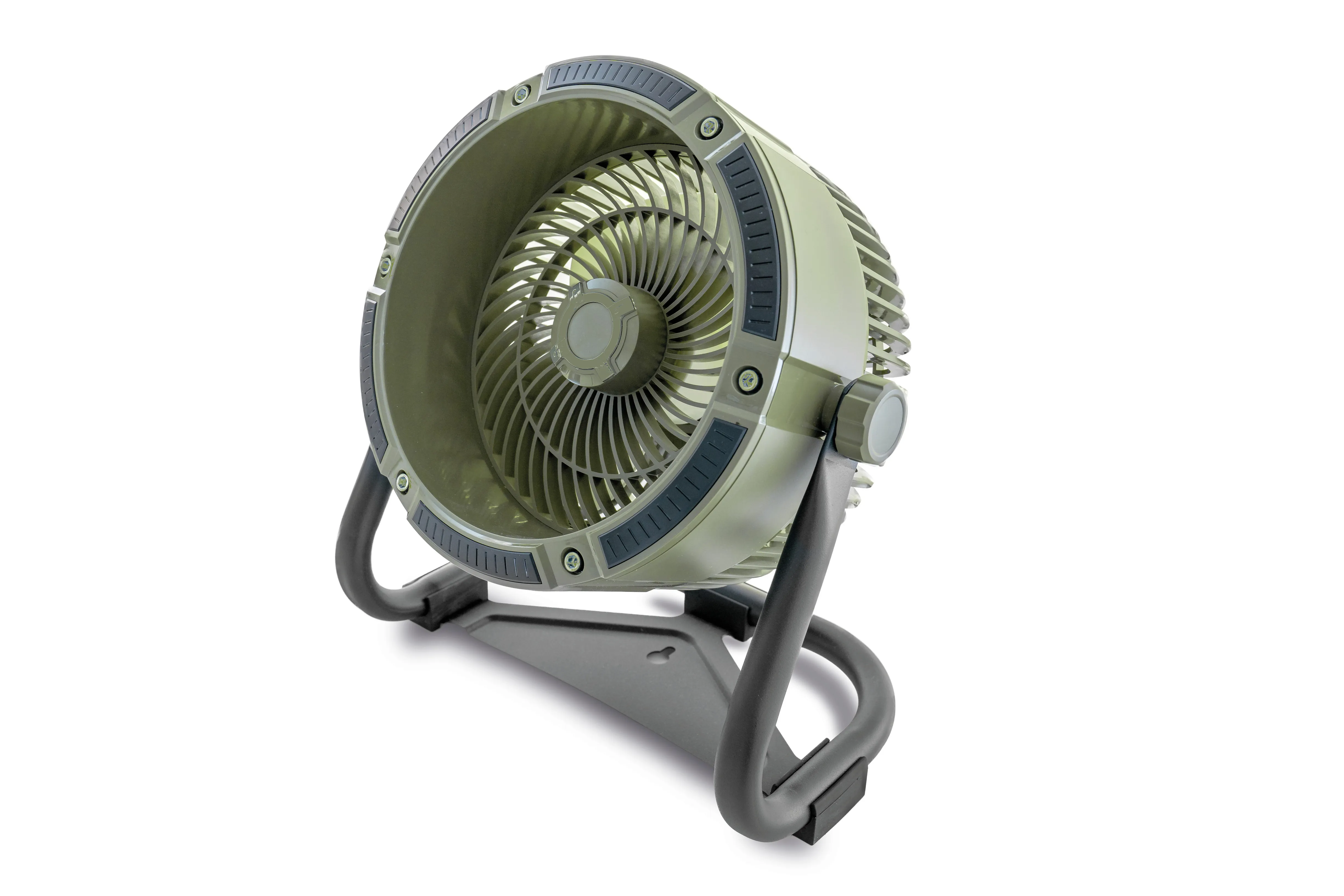 Unold Akkuventilator Outdoor 86656, Husholdningsvifte, Grønn, Gulv, Bord, Vegg, Metall, Plast, 1,85 cm, Knapper