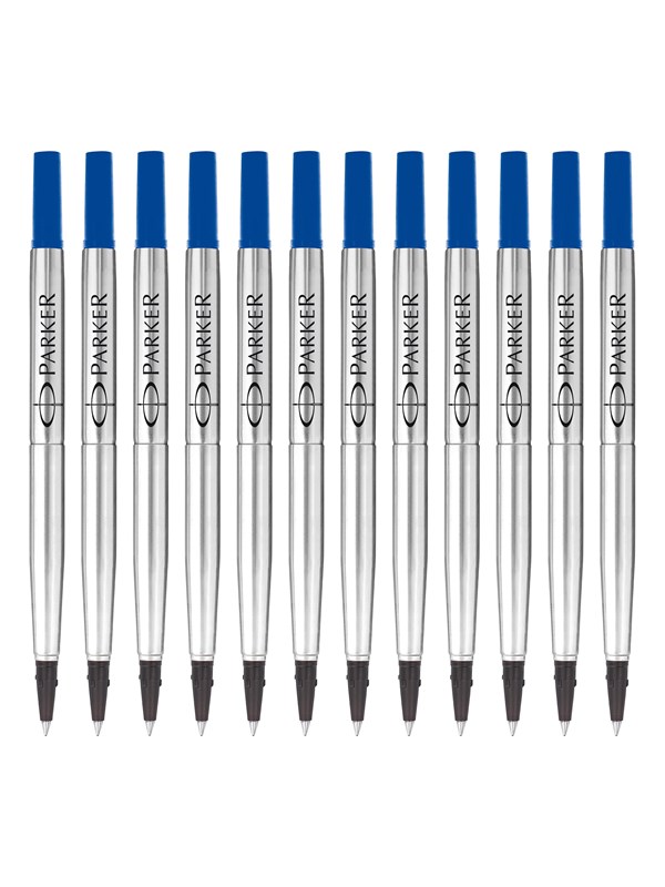 Parker Rollerball Pen Refills | Fine Point | Blue QUINK Ink | 12 Count