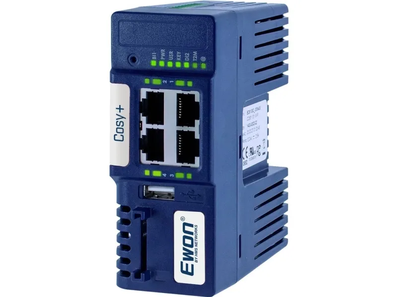 EWON EC71330_00MA HMS industrifjernruter Ethernet, USB - antall innganger: 1 - antall utganger: 2 x 24 V/DC, 12 V/DC - 1 stk