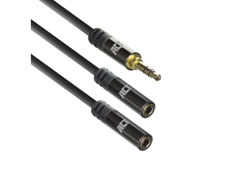 ACT AC3620 lydkabel 0,15 m 3,5 mm 2 x 3,5 mm svart (AC3620)