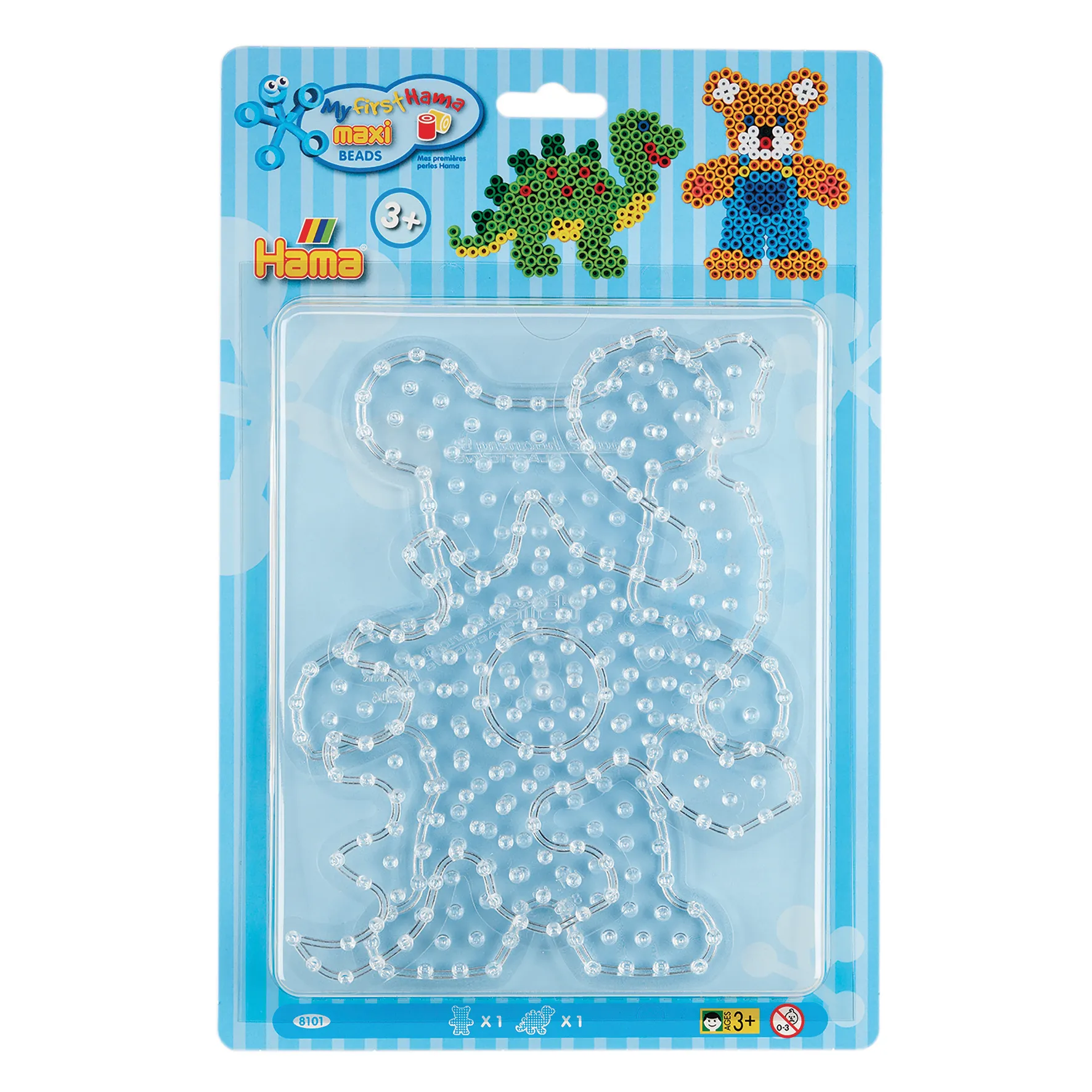 Hama maxi perleplate bamse + dinosaur TR