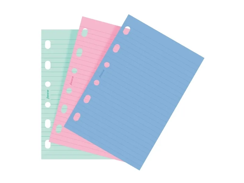 Pocket Noteark Linjerede 3 Farver