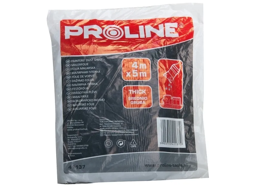 Male-/beskyttelsesfolie Pro-Line medium 4 x 5 m (41137)
