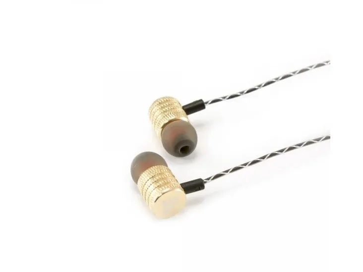 *S-BOX øretelefoner + mikrofon EP-902 metallhus, superlyd, gull