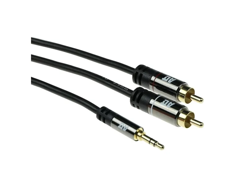 ACT 2XRCA - 3,5 mm ST M/M BK 5,00 m
