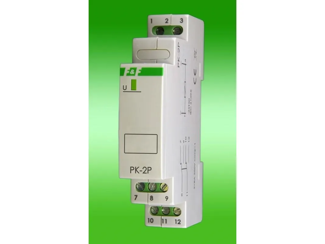 F&F elektromagnetisk rele 12V 2x8A - PK2P12