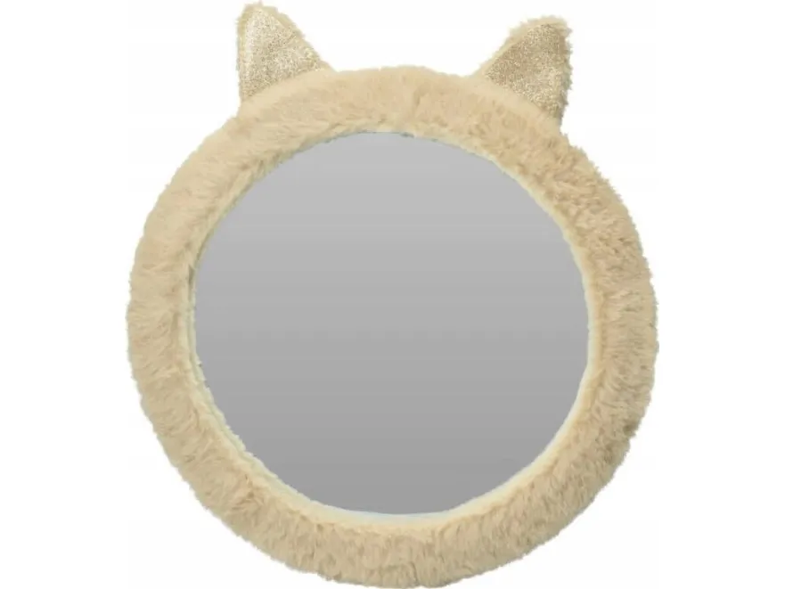 Home Styling Collection Lustro til barnerom myk kattedukke med ører, Ø 31 cm