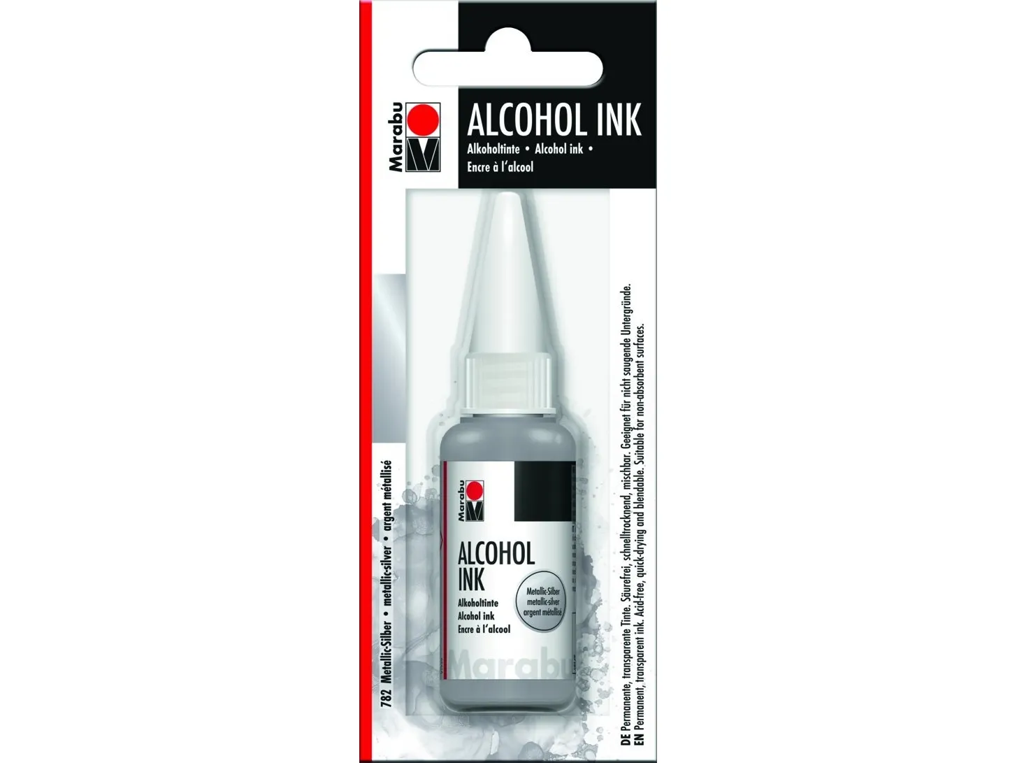 Alcohol Ink 20 ml, metallic-sølv 782
