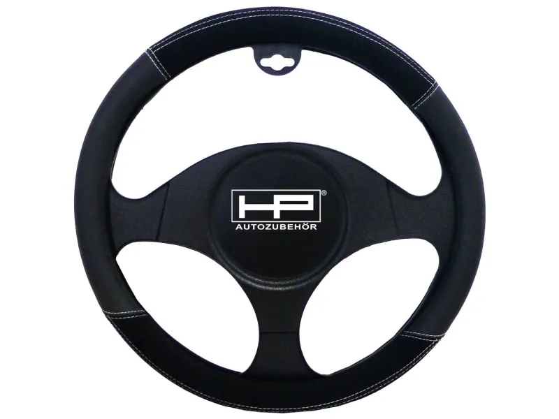 HP Autozubehör ratteksdeksel (Ø x H) 39 cm x 4 cm velour, kunstlær svart 37–39 cm