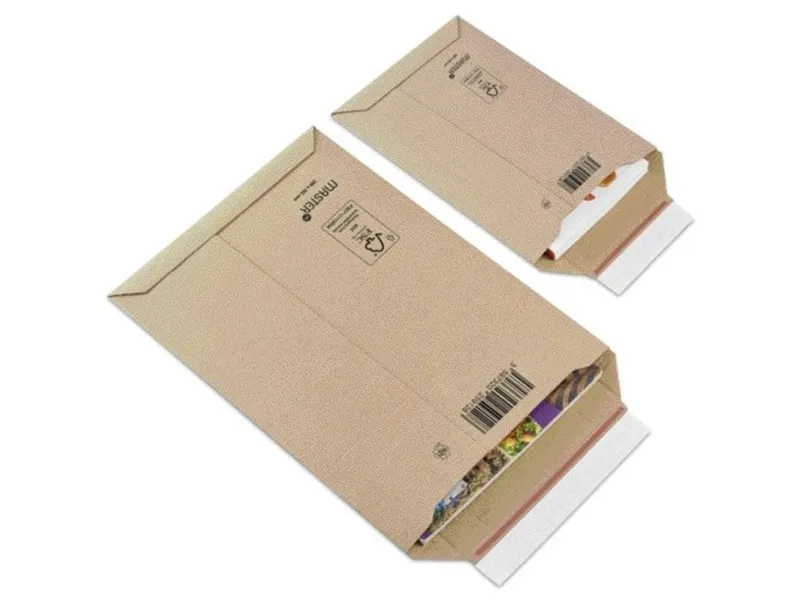 Bølgepap kuvert, Master'in Performance 330 x 490 mm, Kort side åben, A3 med selvklæbende flap med af - (100 stk.)