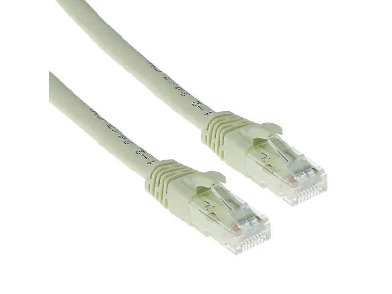 ACT Ivory 1 meter U/UTP CAT6 patchkabel uten haker med RJ45 (IS8401) 1,00 m