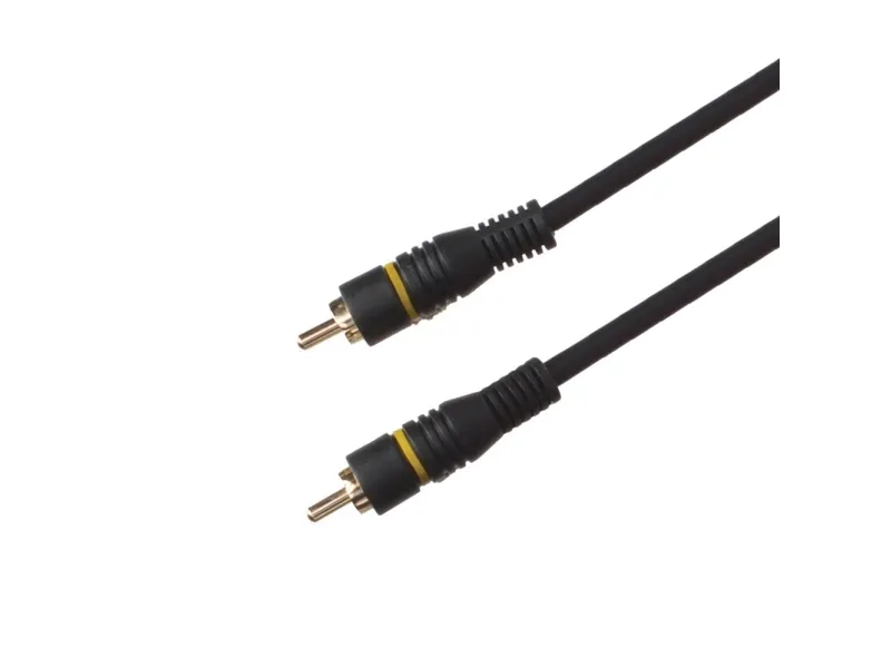 Sinox Composite Video kabel. 5m. Sort