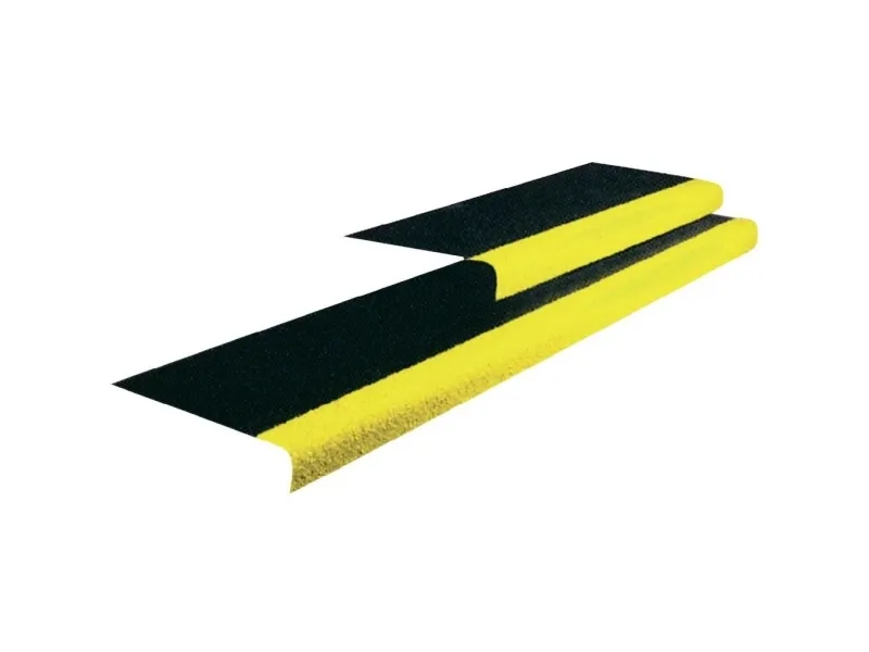 COBA Europe GRP010703S COBAGRIP® trappetrinn-bunnplate (L x B x H) 1,5 m x 345 mm x 5 mm - sort, gul