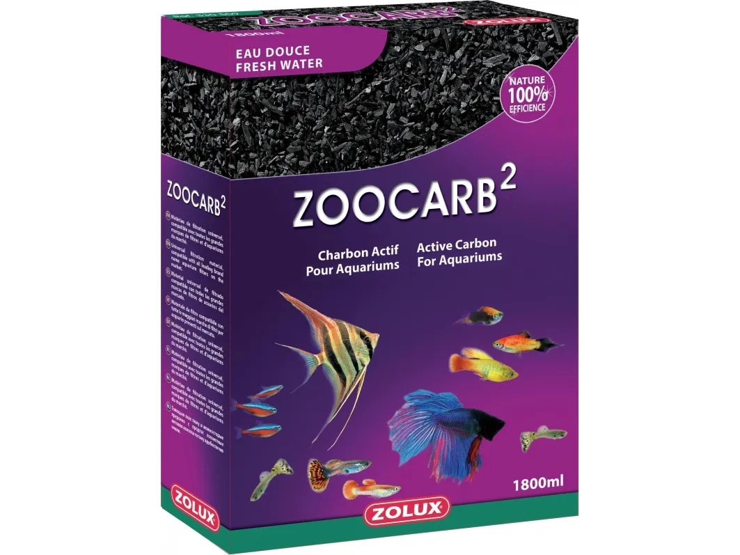 Zolux kullfilterinnsats til akvarium Zoocarb 2- 1,8 l