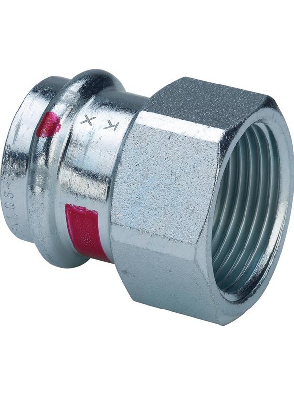 Viega Prestabo transition 18 x 1/2" socket/socket galvanized steel