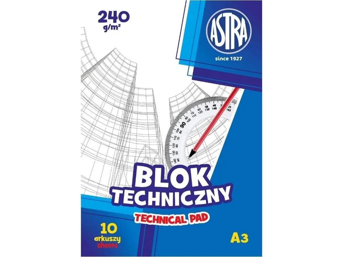 Teknisk blokk A3/10K 250 g (10 stk) ASTRA