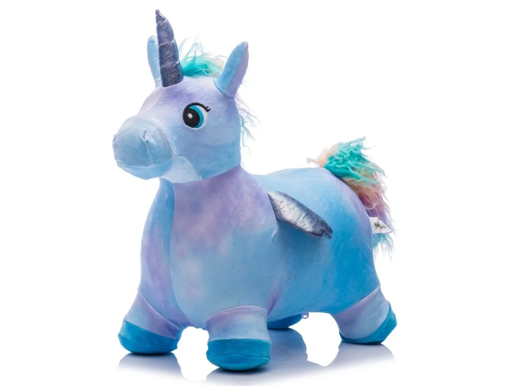 Enhjørning / Unicorn Plys Hoppedyr, Blå (fra 18M)