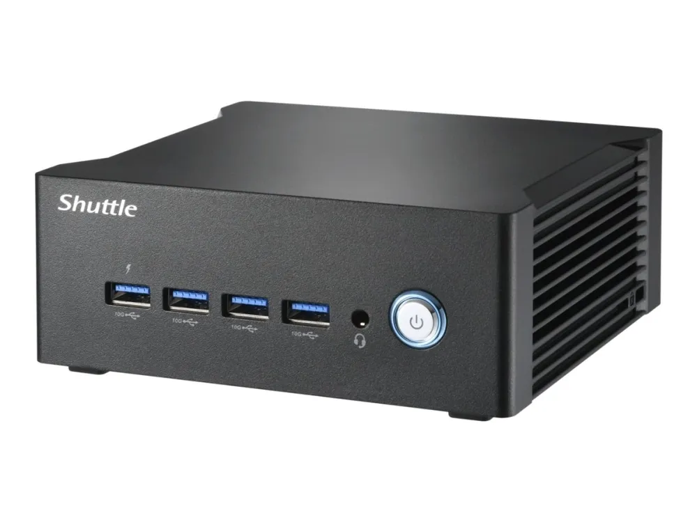 Shuttle XPC nano NT10H9 - Barebone - mini-PC 1 x Core Ultra 9 185H / inntil 5.1 GHz - RAM 0 GB - Intel Arc Graphics - Gigabit Ethernet, 2.5 Gigabit Ethernet - svart