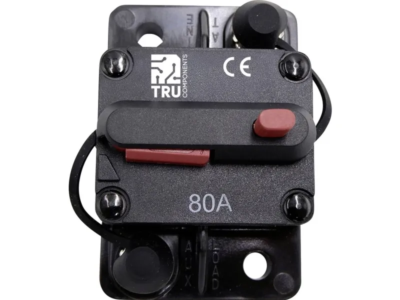 TRU COMPONENTS sikringsautomat 80 A sort 1 stk
