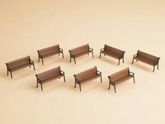 Auhagen 41199, HO (1:87), Sort, Brun, 8 stykker