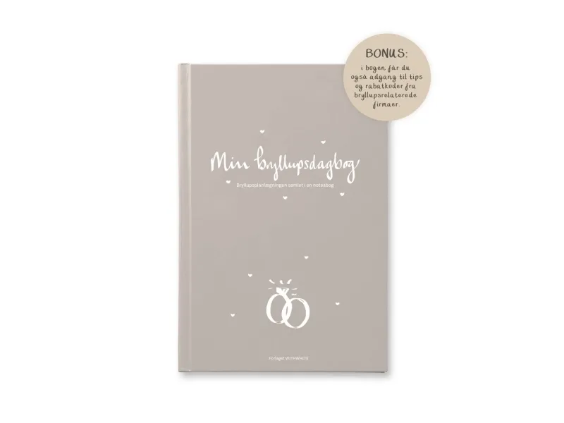 Min bryllupsdagbok A4 | Julie Dam og Britt Basse | Språk: Dansk