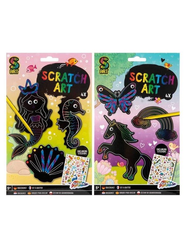 Creative Craft Group Scratch art - animals