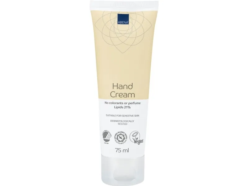 Håndkrem, ABENA, 75 ml, uten farge og parfyme, 21 % fett - (12 stk.)