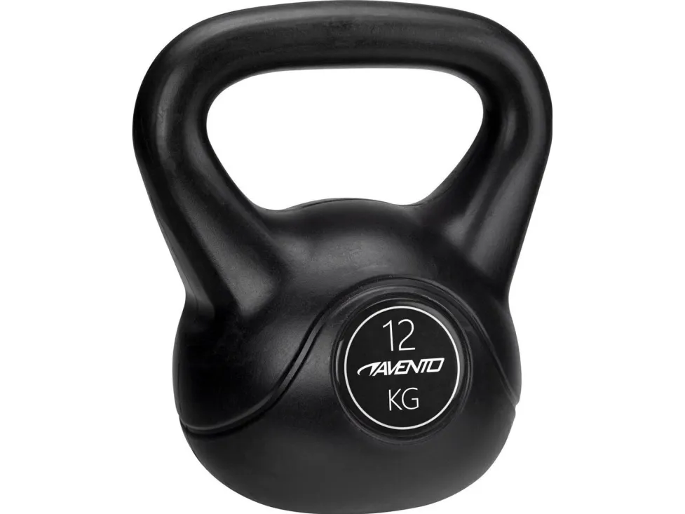 Kettlebell Avento 42KE-BLK, gummibelagt, 12 kg