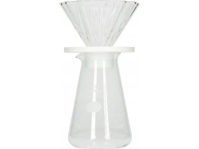 Hario Cha Cha Drip Bouquet 02 hvit + server + filtre