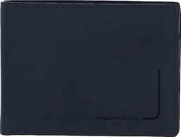 Piquadro Collezione i lær lommebok + nøkkelholder PU257PQJR blå