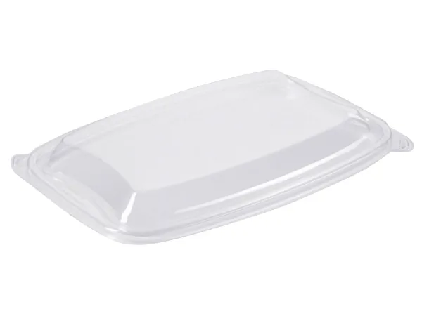 Låg t/plastbakke BISTRO 980ml 254x174x23 OPS dome - (karton á 300 stk.)