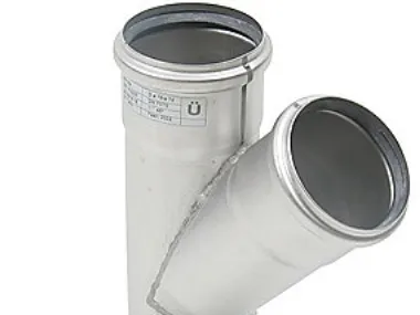 75 x 75 mm x 45° Grenrør syrefast AISI316L/EN1.4404 Blücher