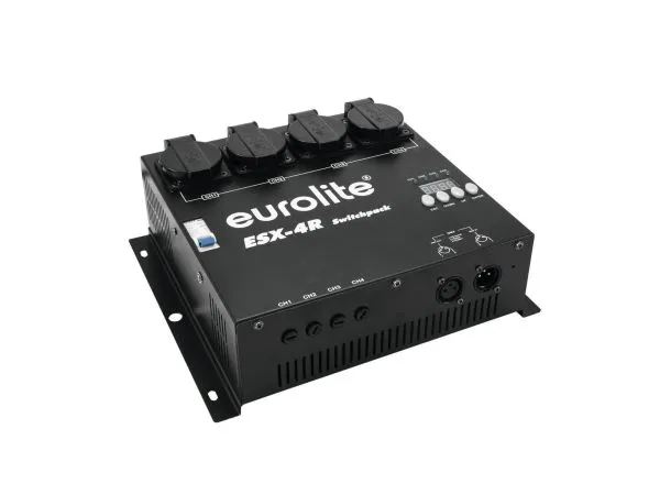 Eurolite 70064224, 4 kanaler, LED, Sort, AC, 230 V, 50 Hz