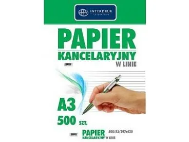Interdruk linjert papir A3/500 ark