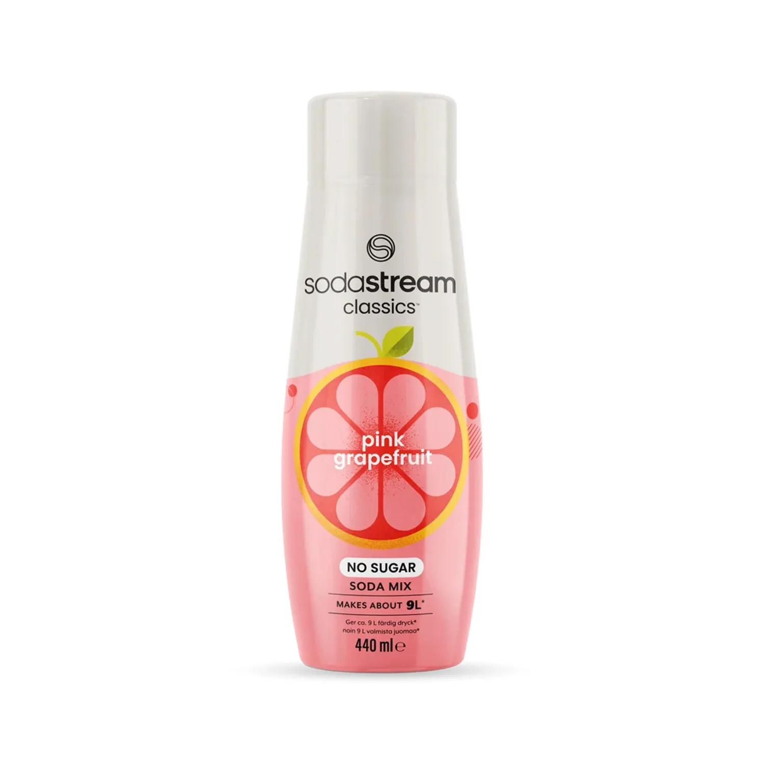 SodaStream 1025656490, Dessertsirup, Grapefrukt, 440 ml, Klembar flaske, 1 kcal, 5 kJ
