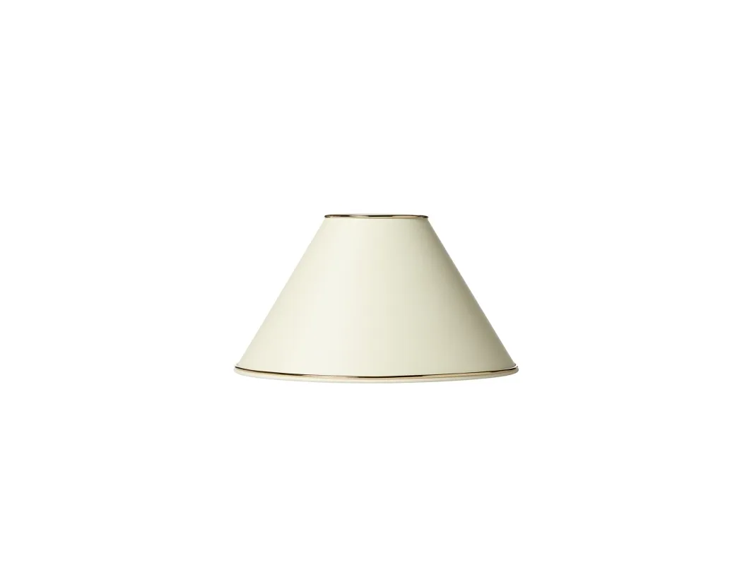 Lampeskjerm MARIE høyde 17,0 cm krem m/guldkant