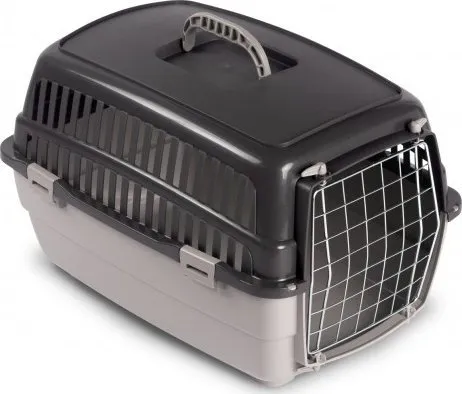 Barry King transportbur til hund og katt WEEKEND L, grafitt, 60x42x40cm