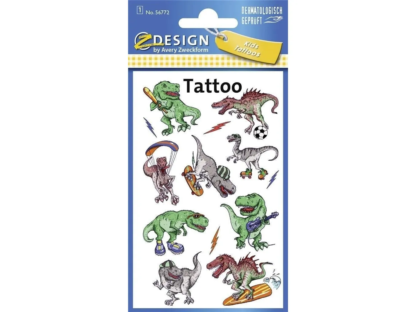 Zdesign Tatoveringer for barn - Dinosaurer
