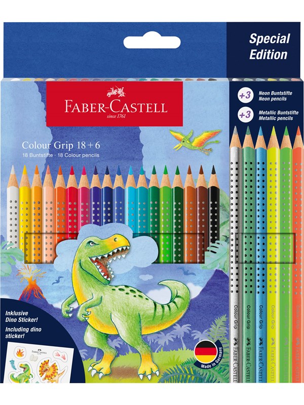 Faber-Castell CP Colour Grip dinosaurus 18+6