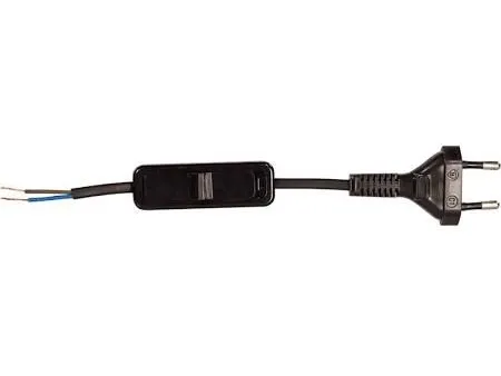 Zamel tilkoblingskabel med bryter SP/W-190 cm svart SP/W-190/2X0,5/-CZN (YNS10000499)
