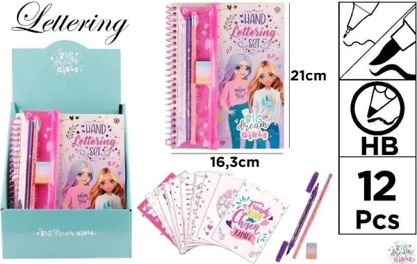 Creative notatbøker på spiral med tilbehør BDGirls MP p12 pris per stk