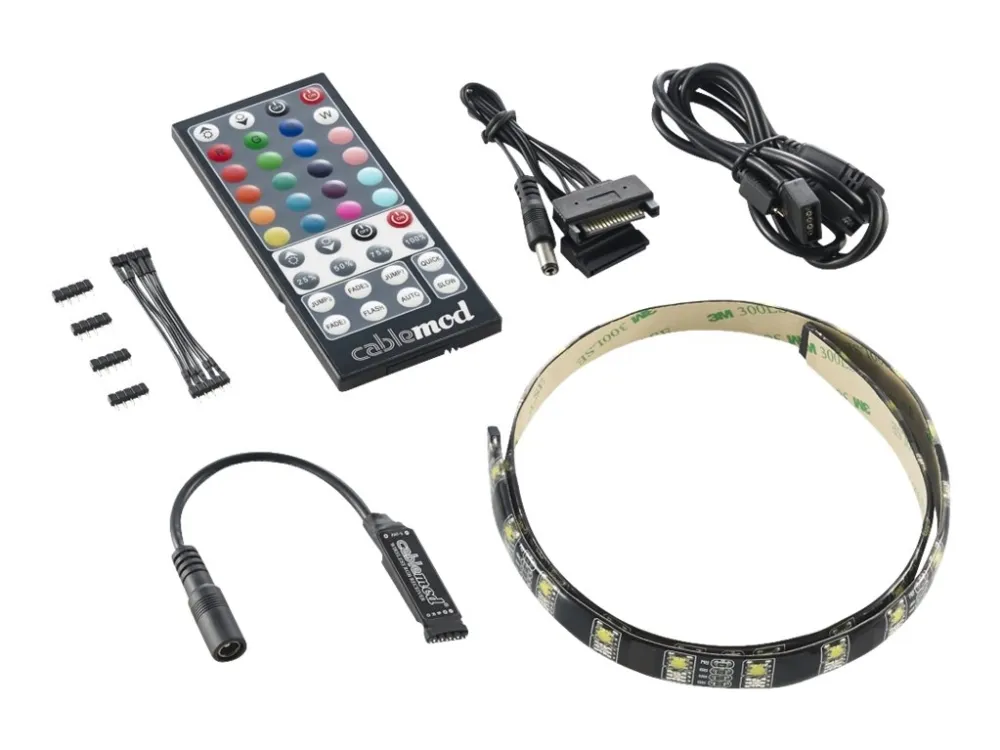 CableMod WideBeam Hybrid LED Strip - Systemhusbelysning (LED) - hvit, RGB - 60 cm