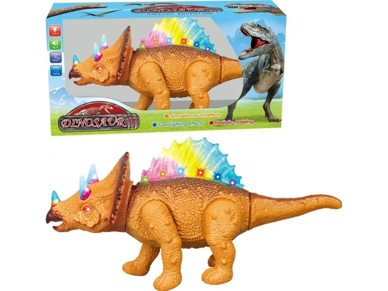 Batteridrevet gående dinosaur med stemme