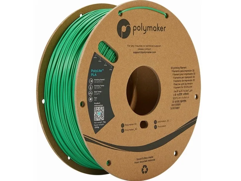 Polymaker PolyLite PLA - 1 kg - 1.75 mm - grønn