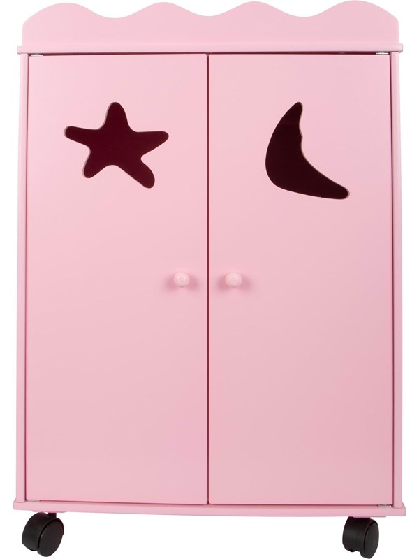 Small Foot - Wooden Dolls Wardrobe Pink