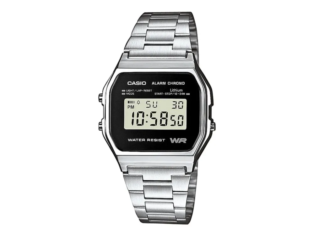 Casio A158WEA-1EF, vanntett, elektronisk